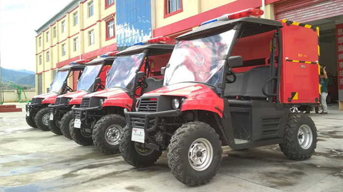 4輛UTV450消防摩托車抵達甘孜州正式服役 4輛UTV450消防摩托車抵達甘孜州正式服役
